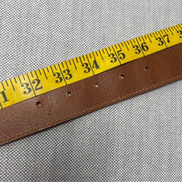 Avignon Vintage Turquoise Pebbles and Metal Large Buckle Leather Belt - Picture 10 of 10